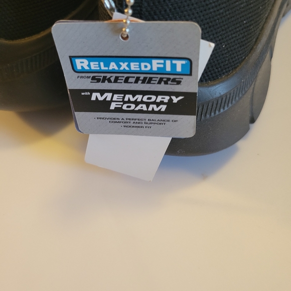 Skechers Black Shoes Men Memory Foam Sports Trainers Comfort Mesh Soft Slip-on! - Picture 4 of 8